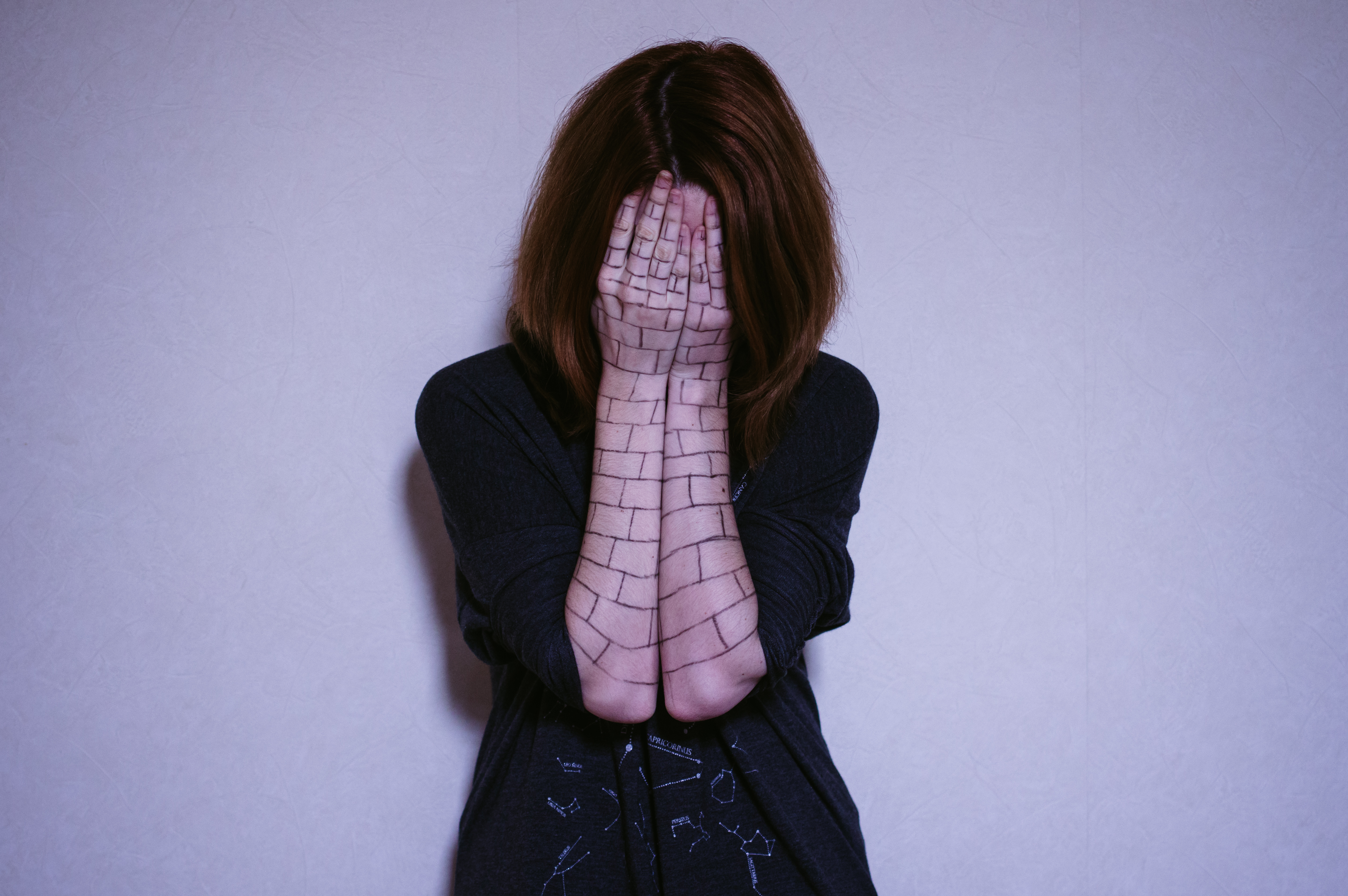 girl covering face tumblr