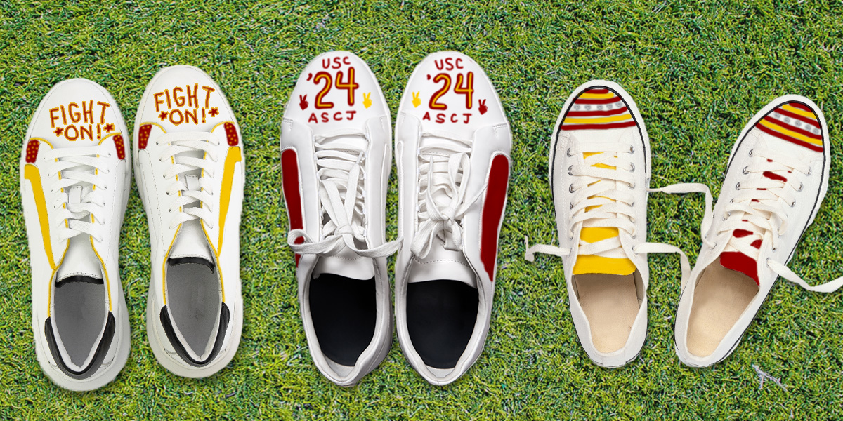 Class of 2024 Commencement shoes customization USC Annenberg School