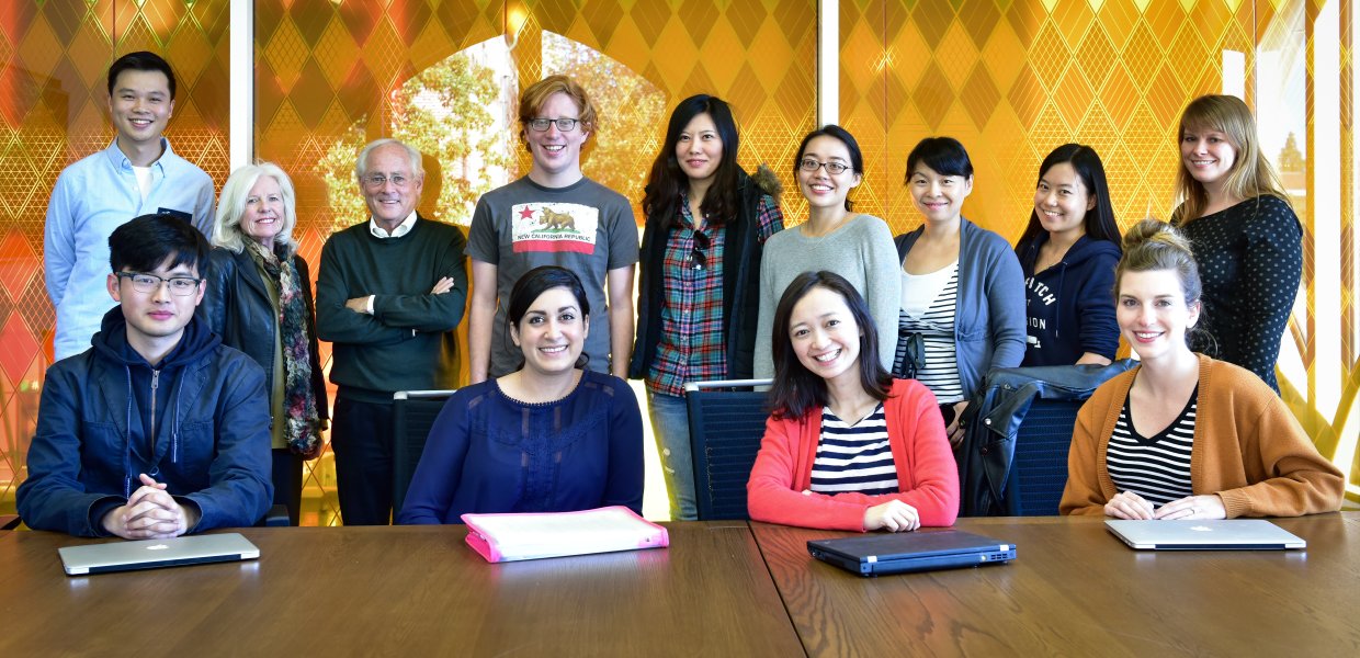 Professors Fulk, Monge, and Jian pose with student members of the Annenberg Networks Network (ANN).
