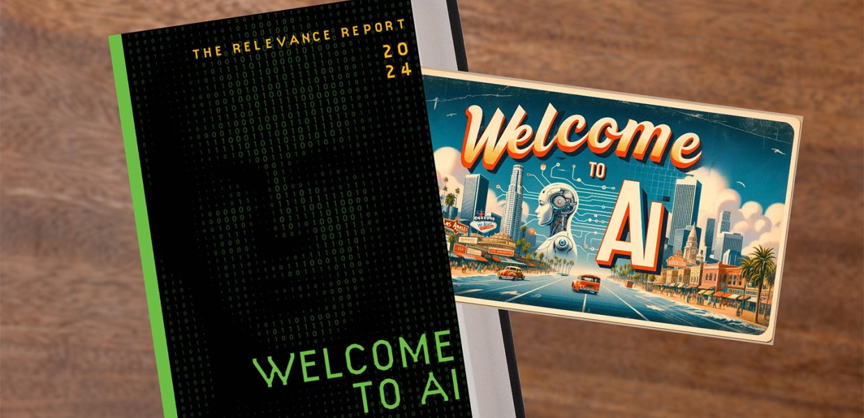 Postcard that reads "Welcome to AI"