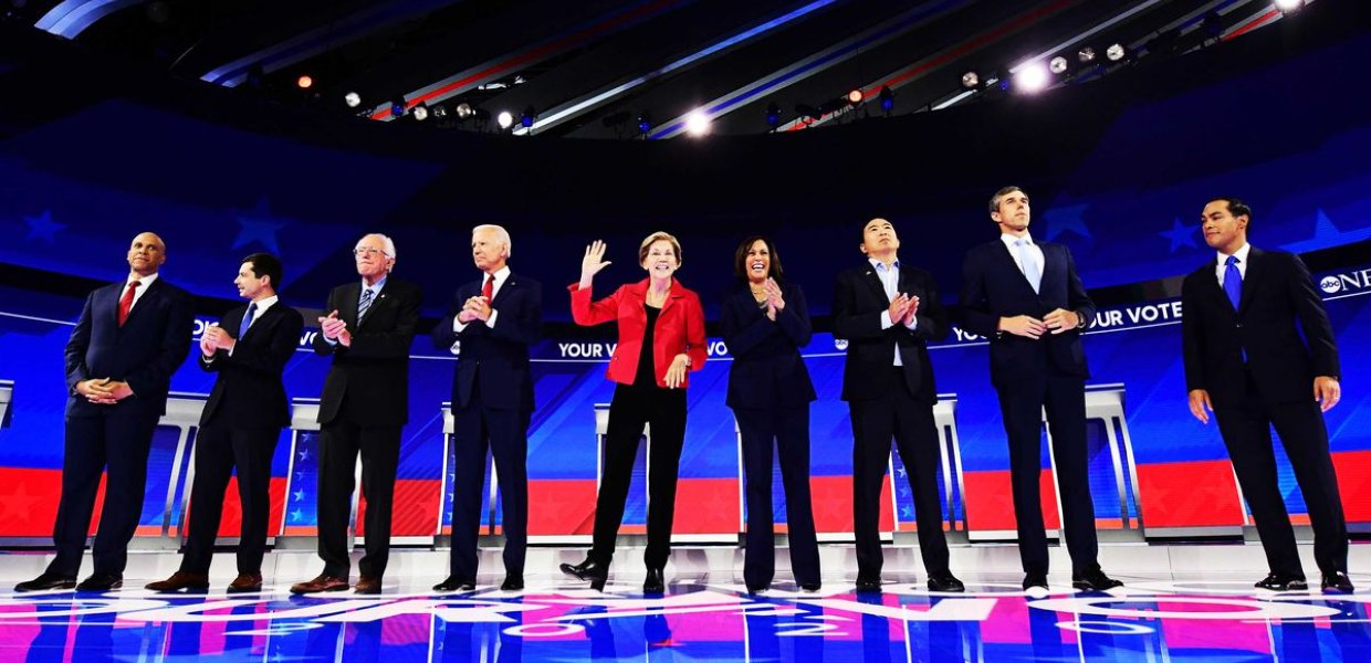 Photo from the democratic debate