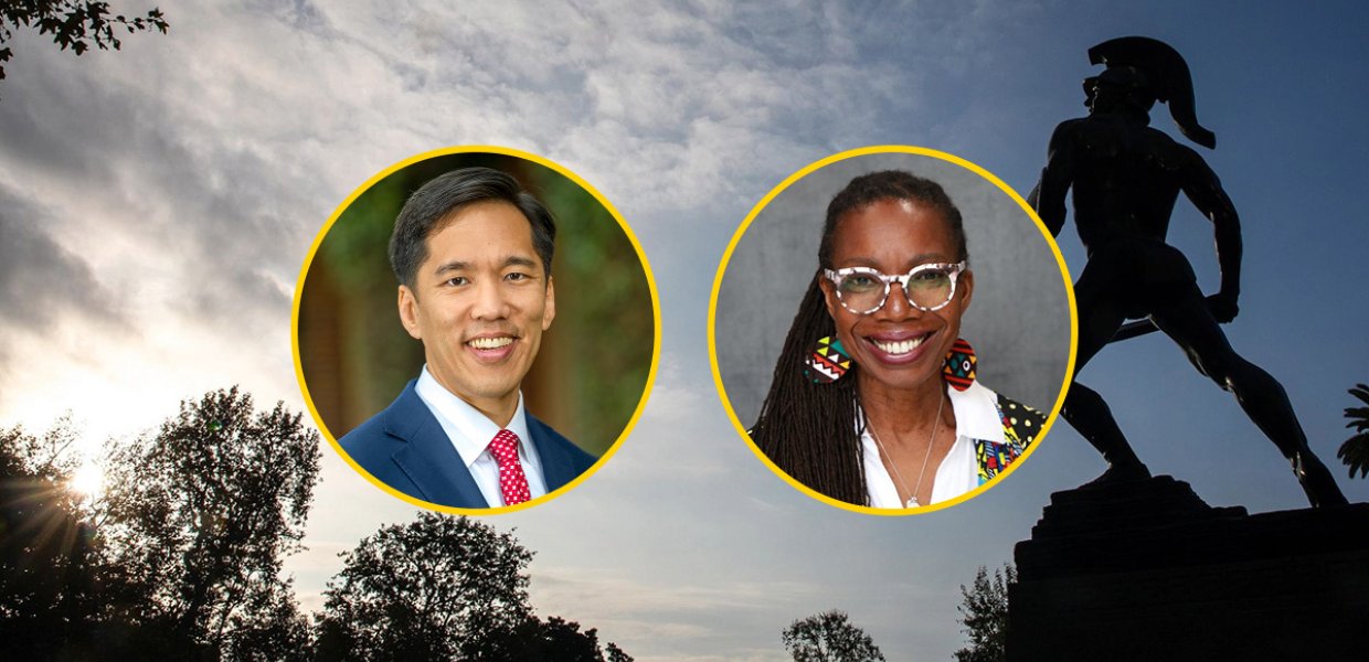 Interim President Beong-Soo Kim and Miki Turner