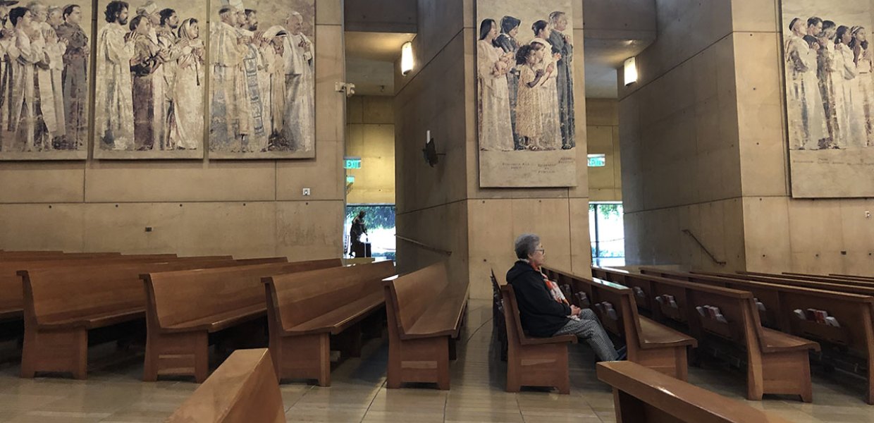 Photo of the inside of the Cathedral of Our Lady of the Angels