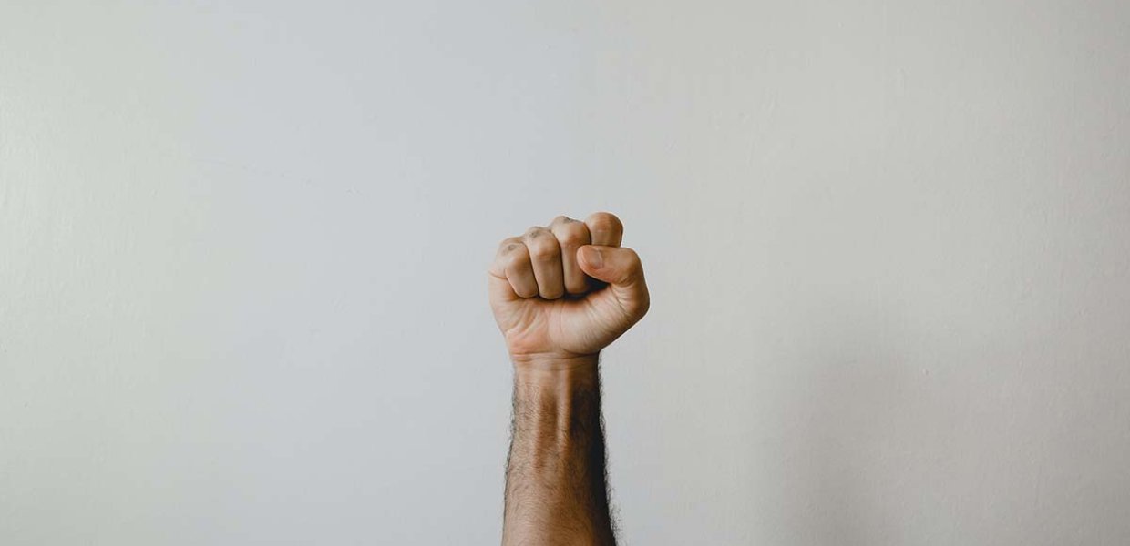 Photo of a raised fist