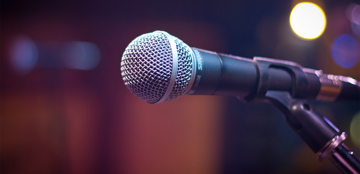 Photo of a microphone