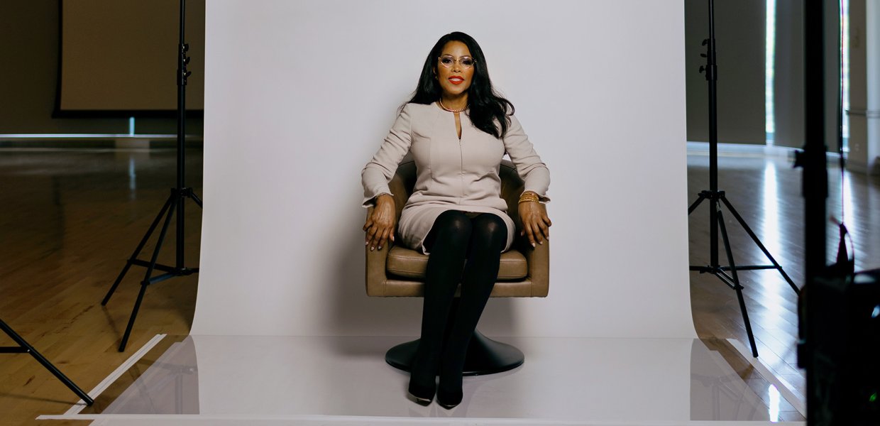 Woman sitting in chair
