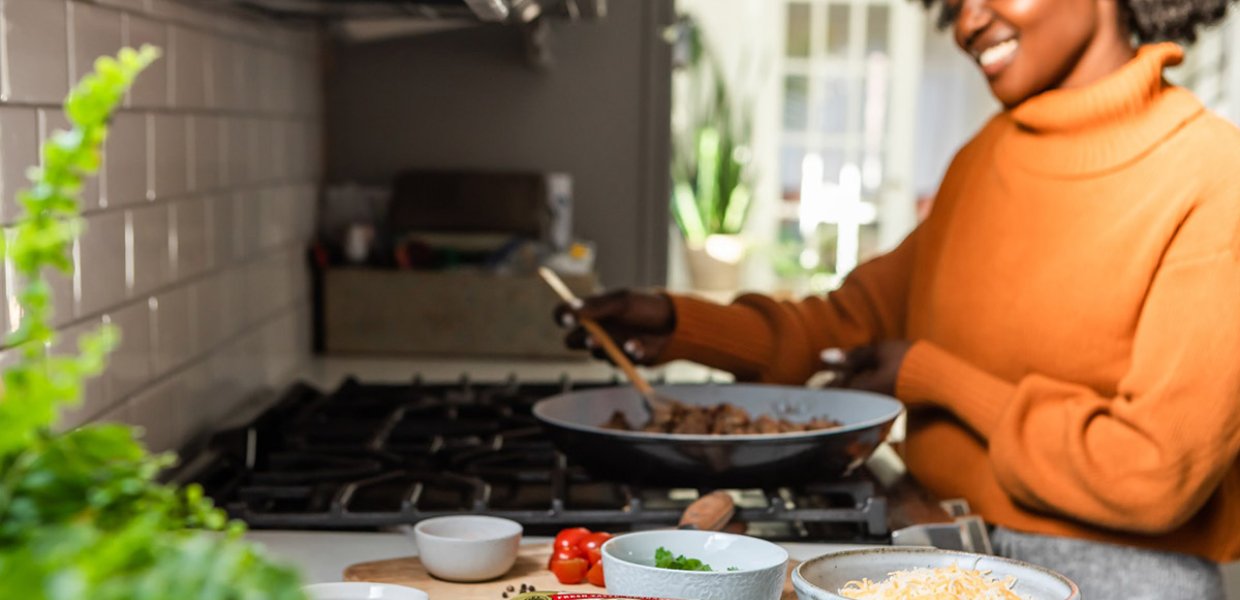 Photo of person cooking