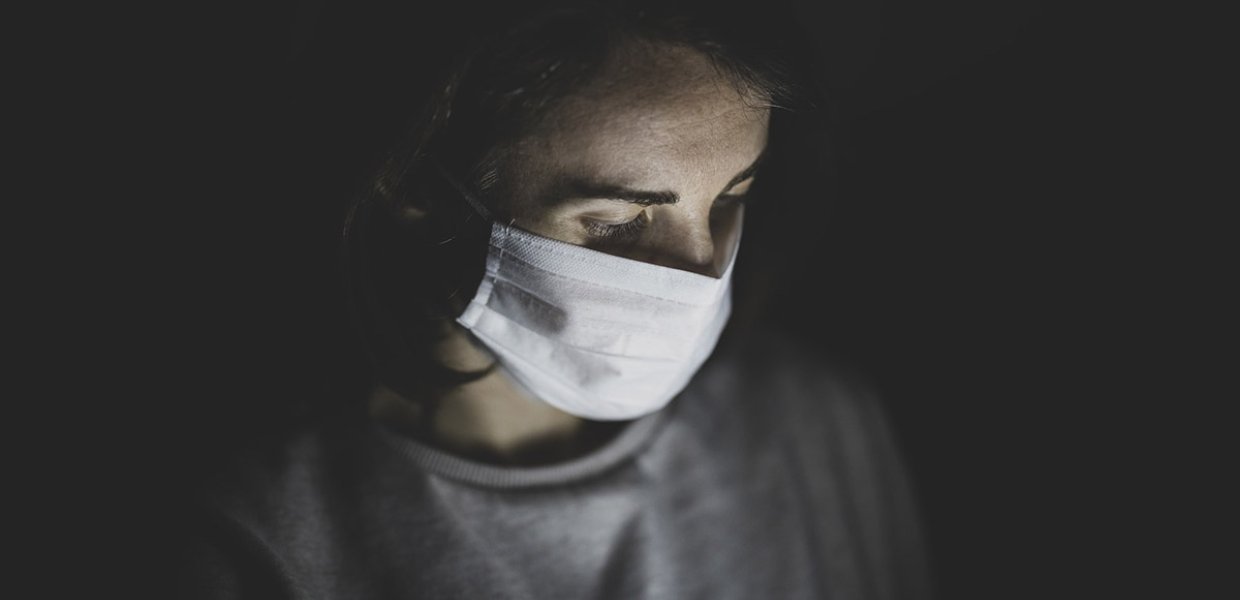 Photo of a person wearing a facemask
