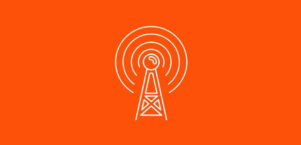 The DMA logo (a radio tower) with an orange background