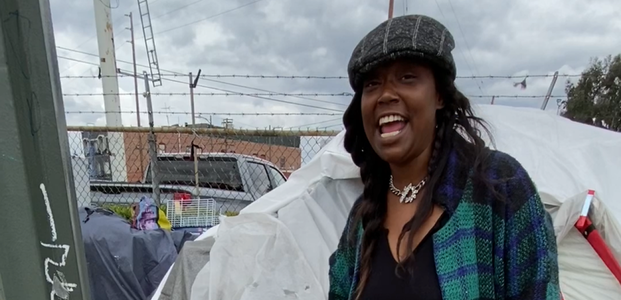 Photo of Natosha, a houseless resident in Los Angeles’ Skid Row