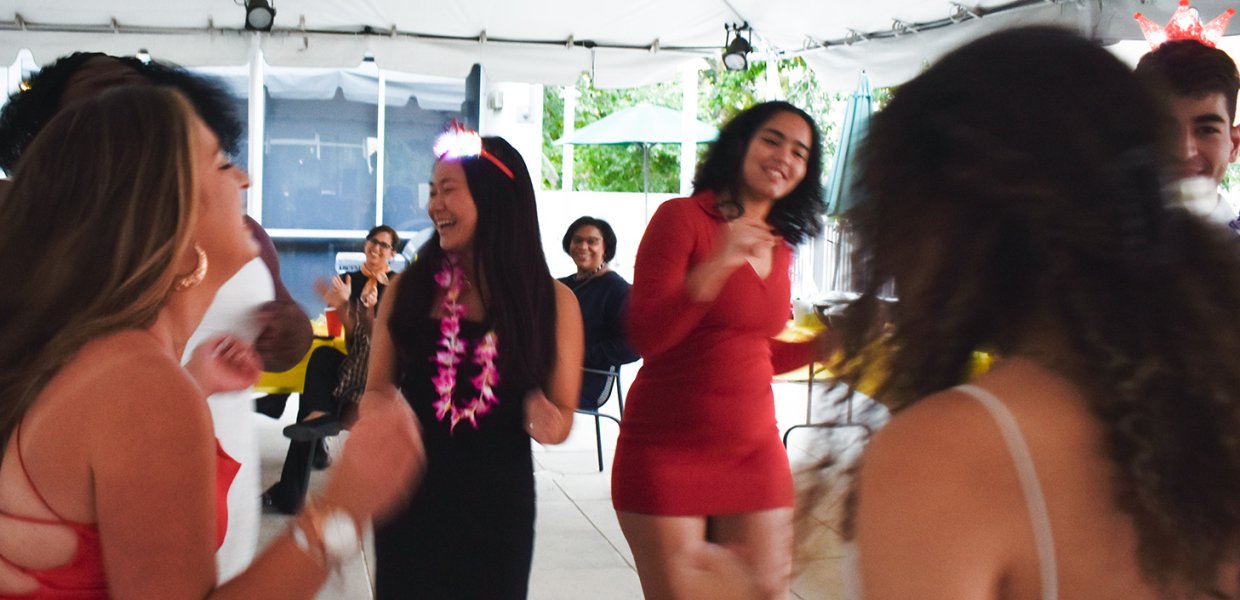 Students dancing at Annenberg formal