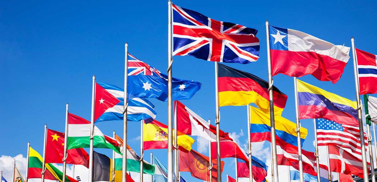 Photo of the flags of several countries