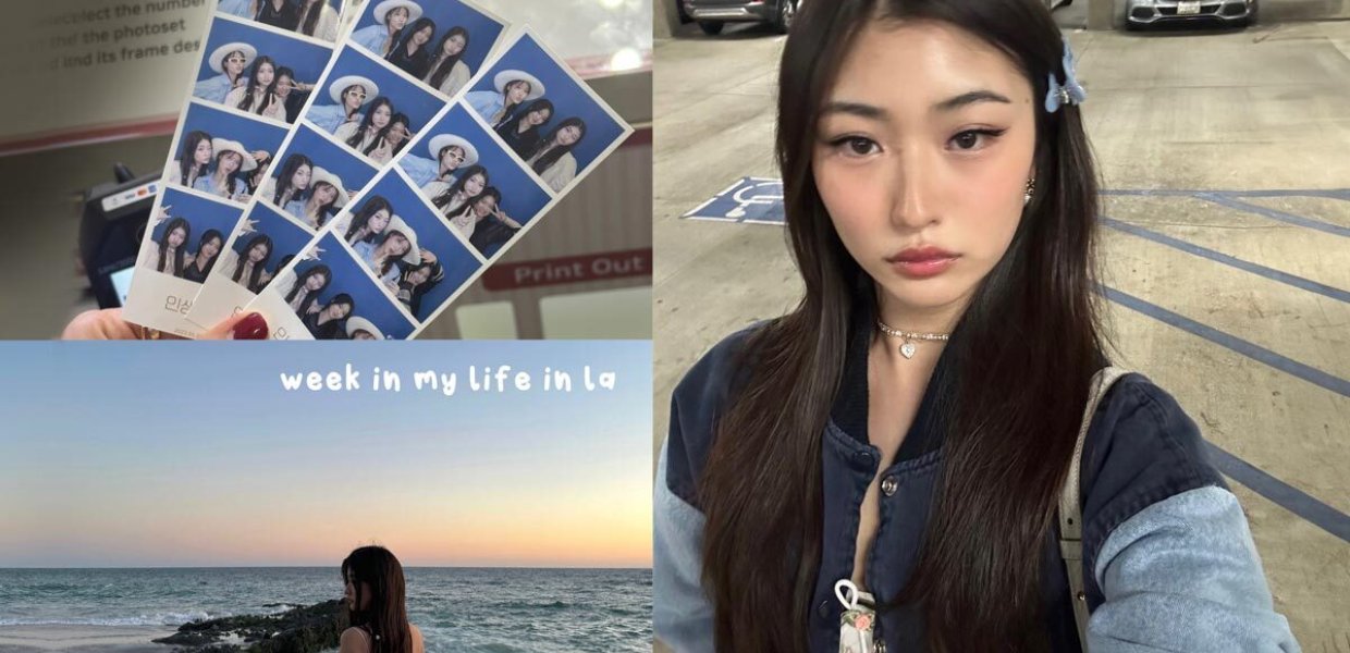 YouTube thumbnail of young Taiwanese women at beach, holding photos, and selfie
