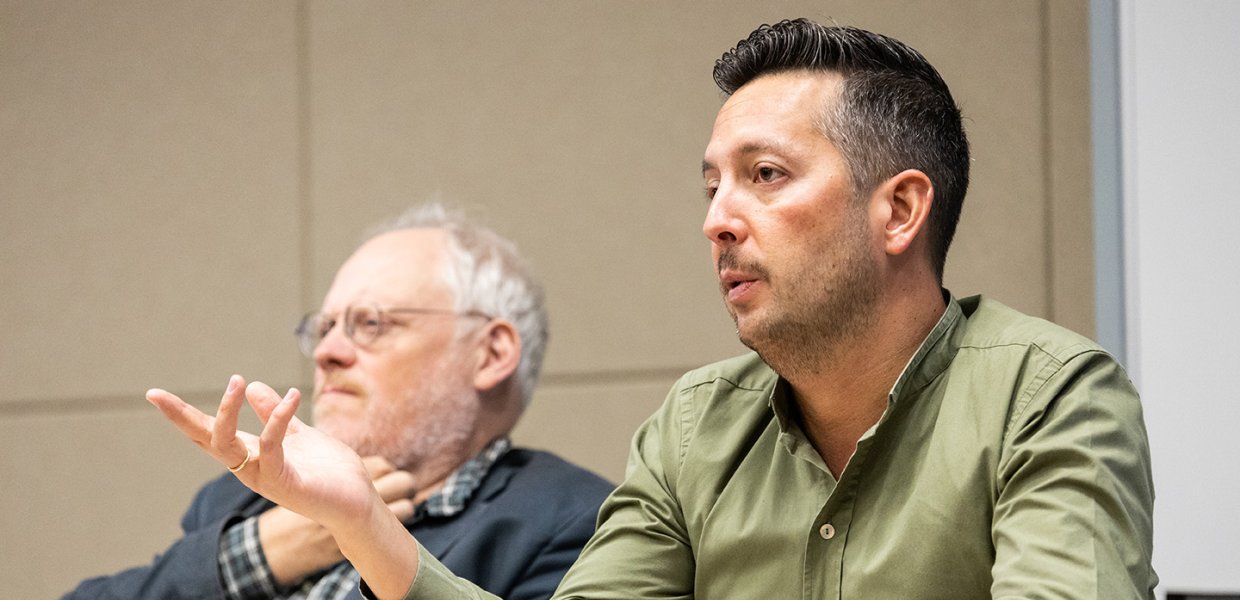 Two men on a panel in ASC