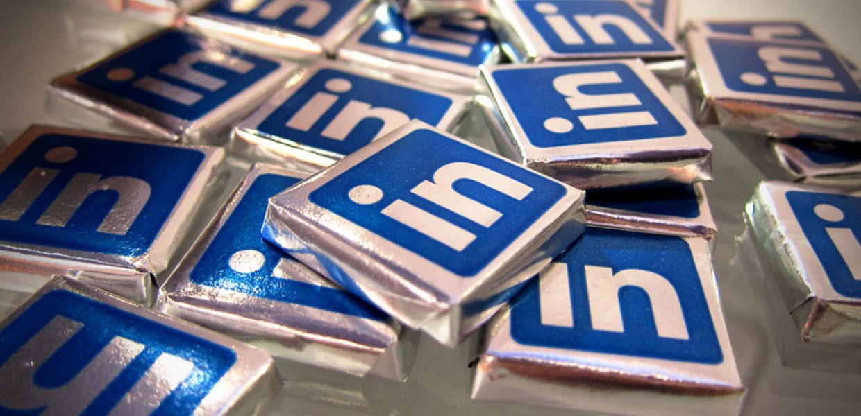 Photo of LinkedIn chocolates. 