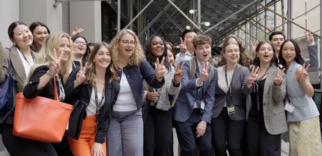 Photo of a group of students posing for the camera