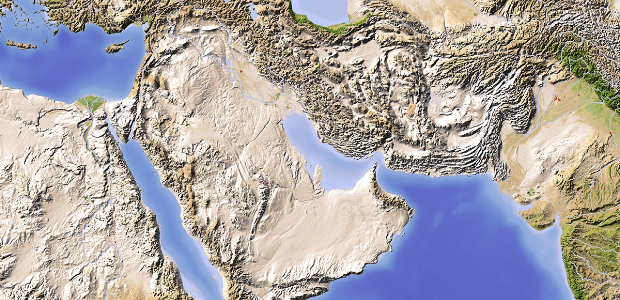 A map of the Middle East