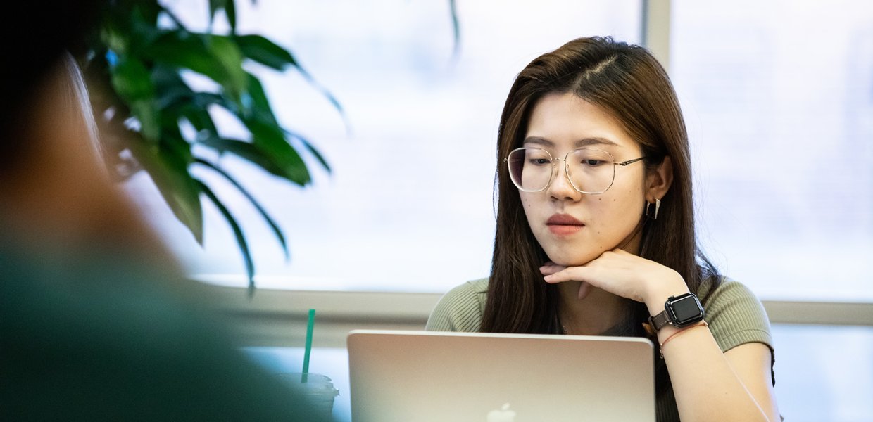 Student on laptop