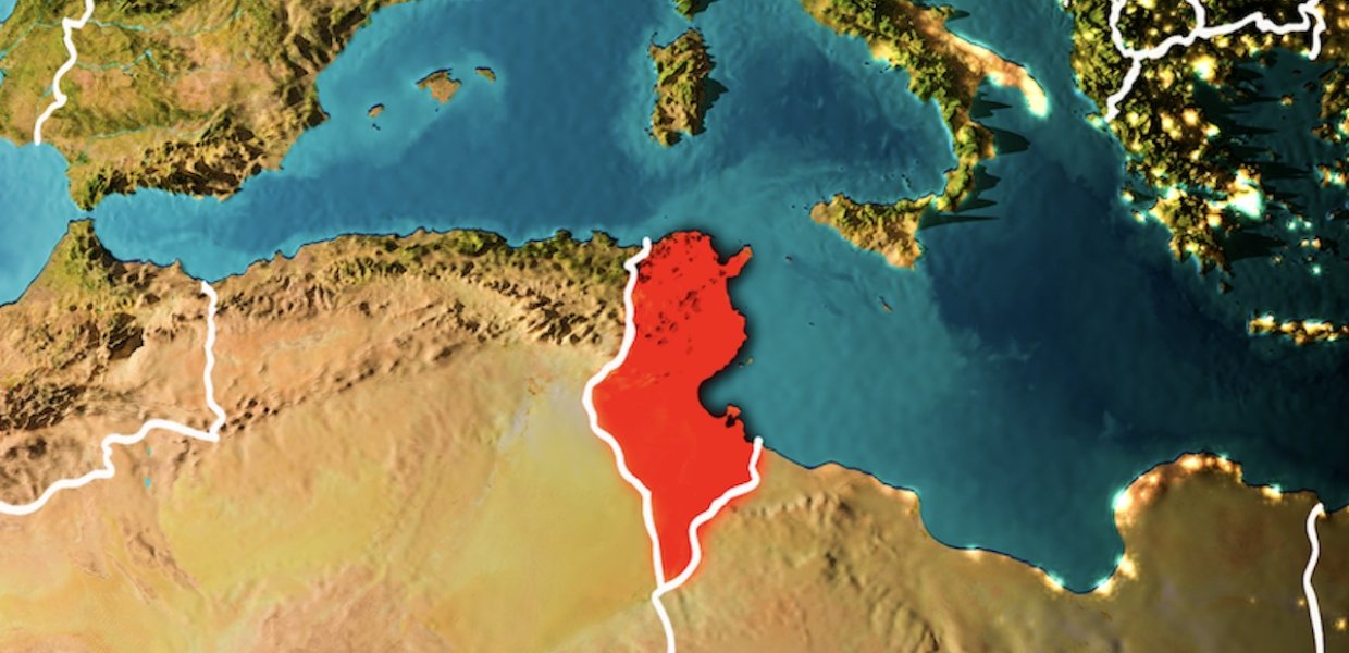 A map with an area highlighted in red