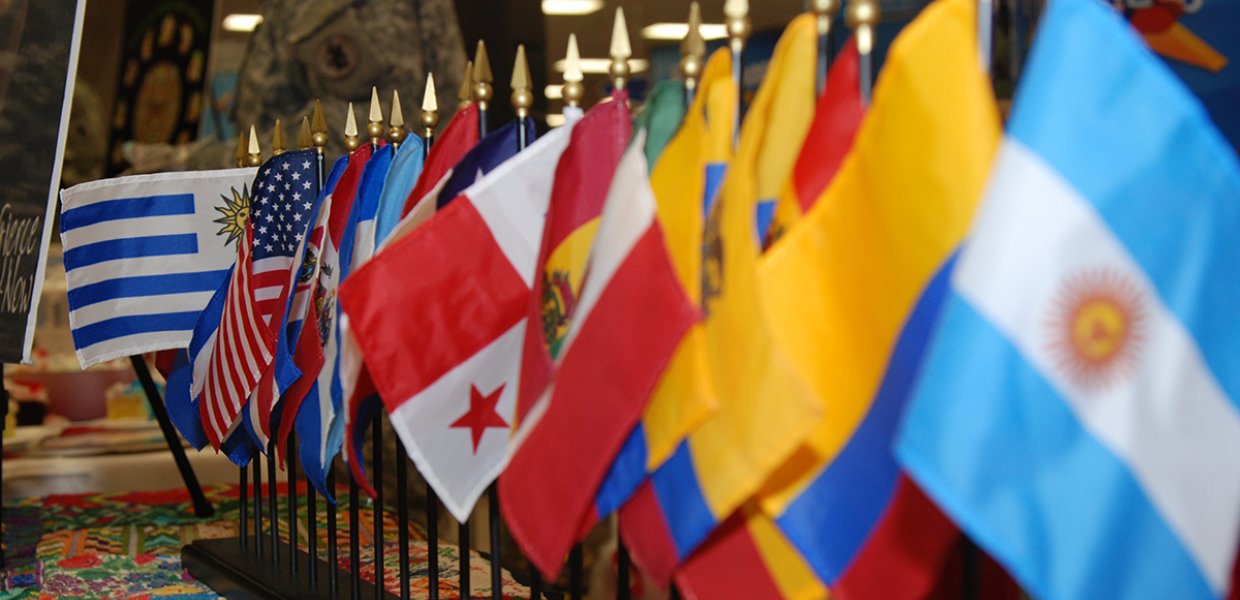 Photo of several country flags