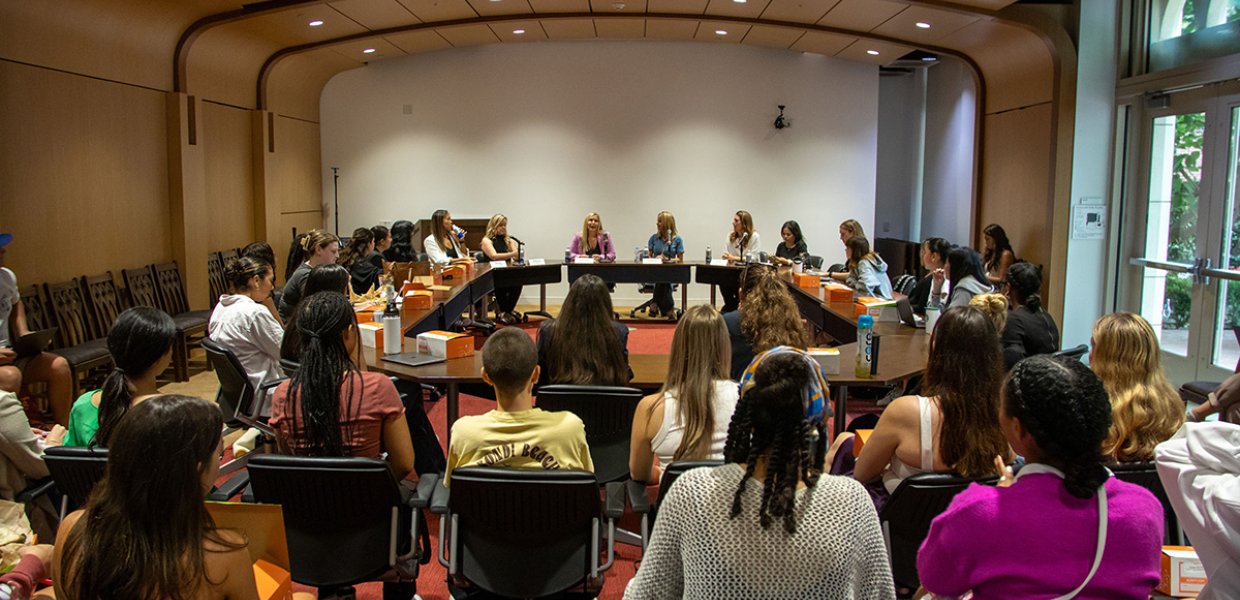 A previous sports panel, women in professional sports, 2023.