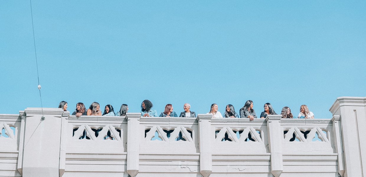 Image of women on a balcony