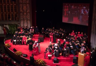 Photo from the School of Communication PhD Hooding