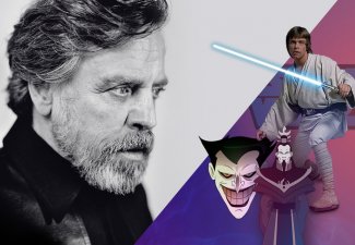 Featured image of Mark Hamill and some pieces of his work collaged with eachother