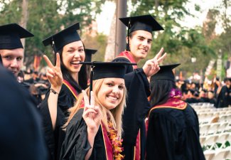 Photo of USC students on graduation day