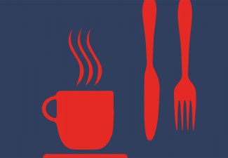 Photo of a cup of hot coffee and utensils