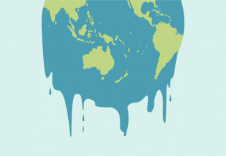 Illustration of the Earth melting
