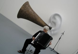 Photo of a person playing an instrument