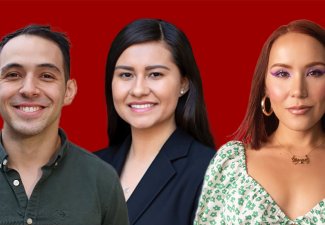 From left to right: Fernando Hurtado (YouTuber and formerly with NBC), Lorena Bouvedaire (Huffington Post), and Ariana Rodriguez (Locatora Radio)