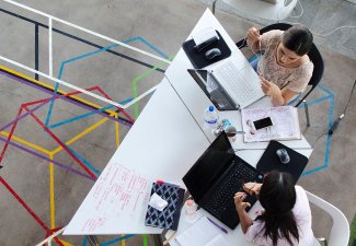 People working on computers