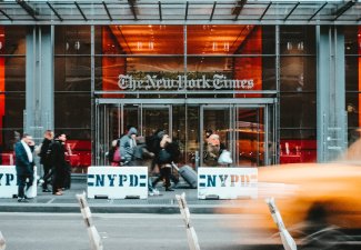 The New York Times building. 