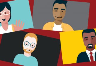 Graphic illustration of a virtual mixer