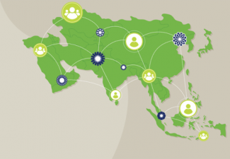 Photo of connection nodes across continents