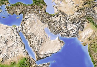 A map of the Middle East