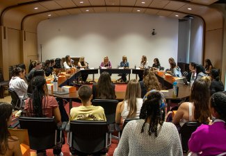 A previous sports panel, women in professional sports, 2023.