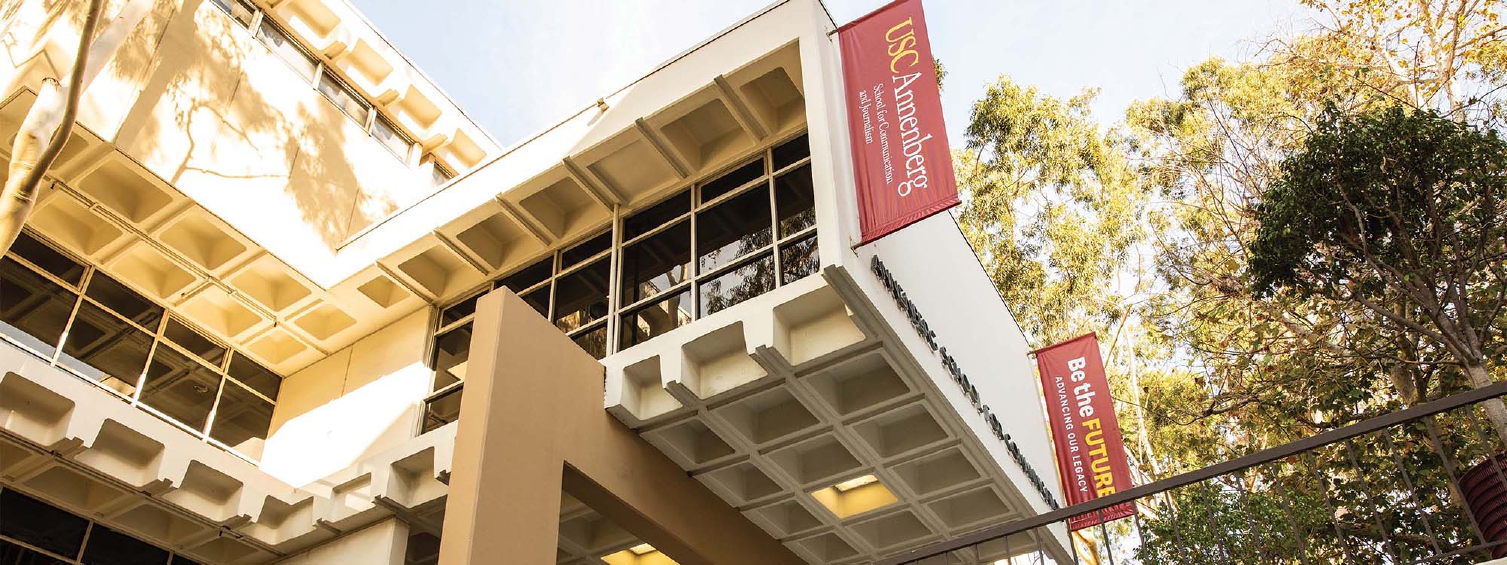USC Annenberg with Be the Future banners.