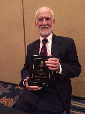 Emeritus Professor Walt Fisher awarded SDSU School of Communication Outstanding Alumni Award.