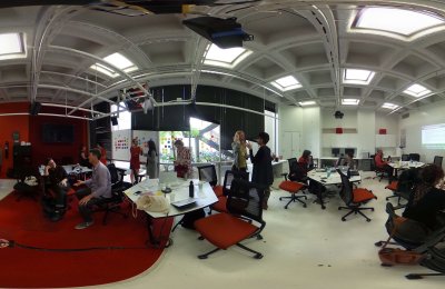 Annenberg Innovation Lab office panorama.