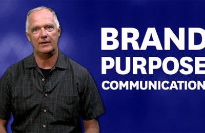 Professor Burghardt Tenderich and the words "Brand Purpose Communication."