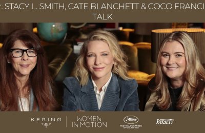 From right to left: Stacy L. Smith, Cate Blanchett, and Coco Francini