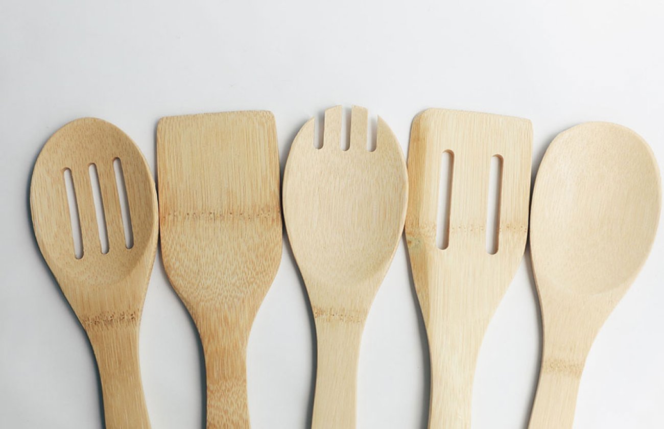 Photo of wooden cooking utensils