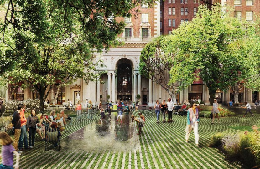 Agence Ter&#039;s design for Pershing Square brings &quot;radical flatness&quot; back to the park.