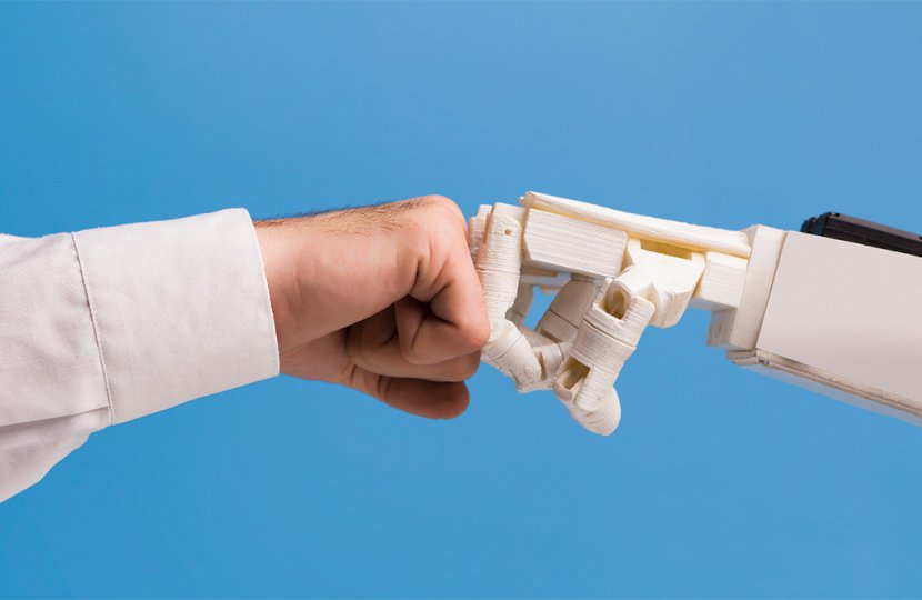 Hand fist-bumping prosthetic hand