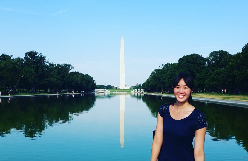 Doctoral student Jillian Kwong, who has spent the summer interning in Washington, D.C. with the COMPASS fellowship program.
