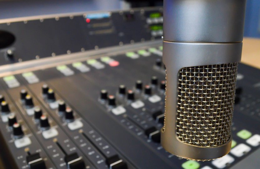 Photo of a microphone and radio board