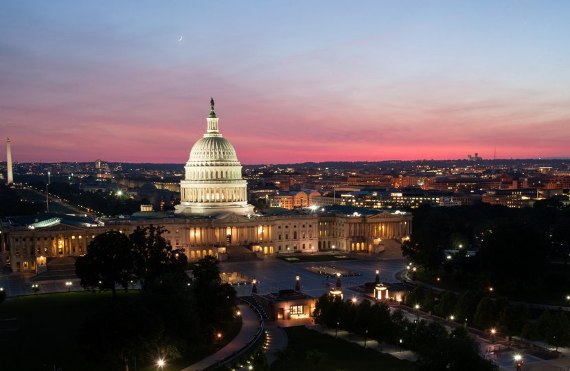 Pink Sunset in May 2014 Courtesy of Architect of the Capitol